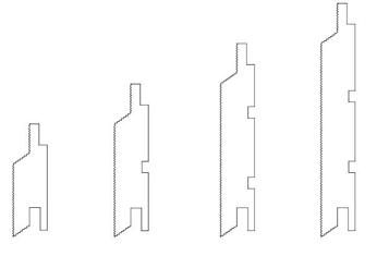 Skitsetegning af størrelser på SW01 brædder